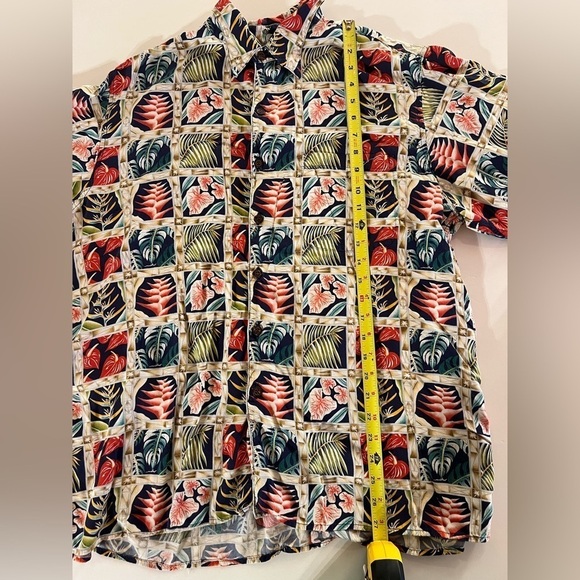 Vintage Y2K Miles collection Reyn Spooner Hawaiian rayon shirt szXL palm trees - Picture 9 of 10
